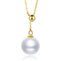 Pearl 18K Solid Gold Necklace Women